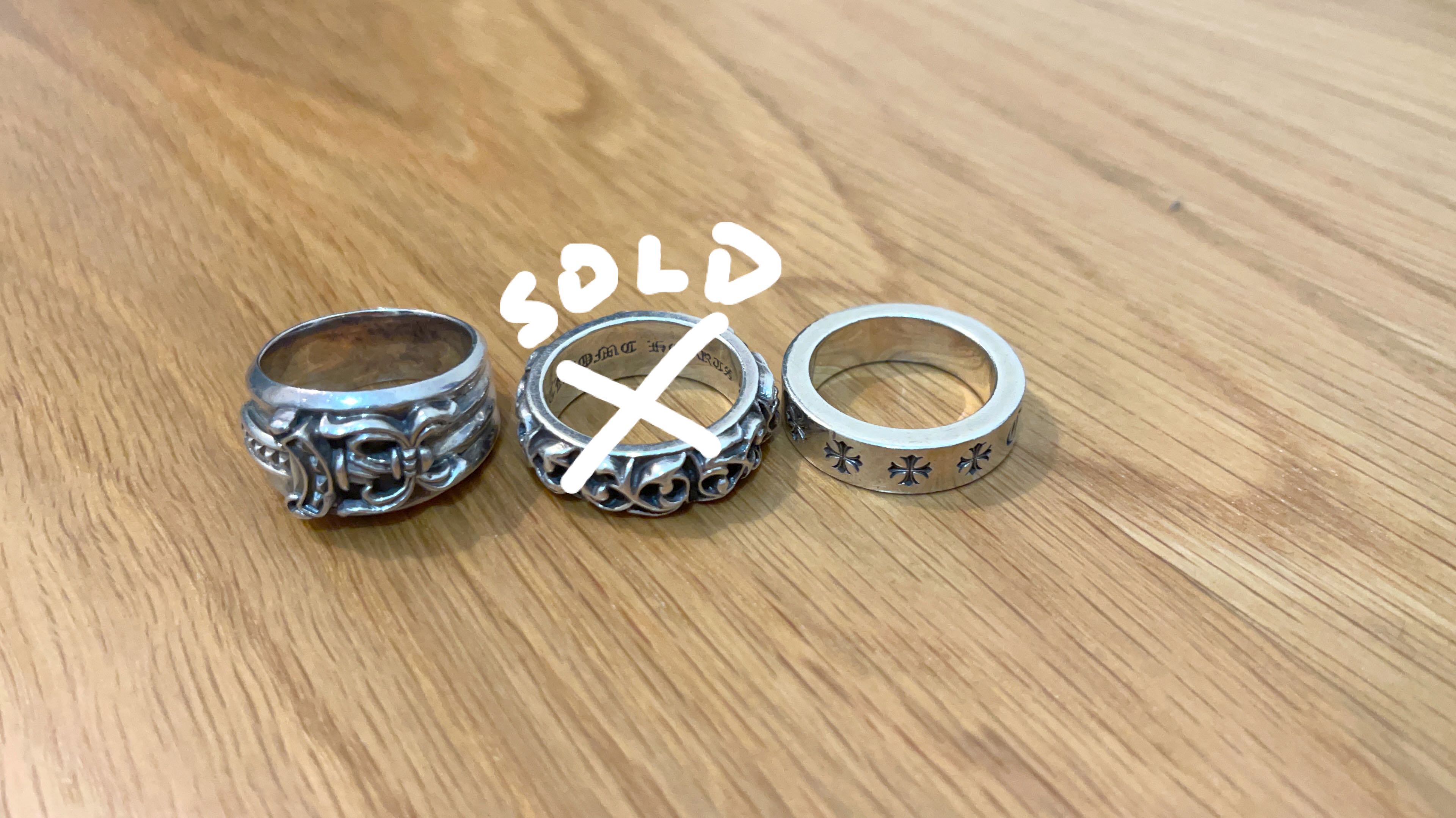 移民急走] chrome hearts rings 克羅心介指, 名牌, 飾物及配件- Carousell