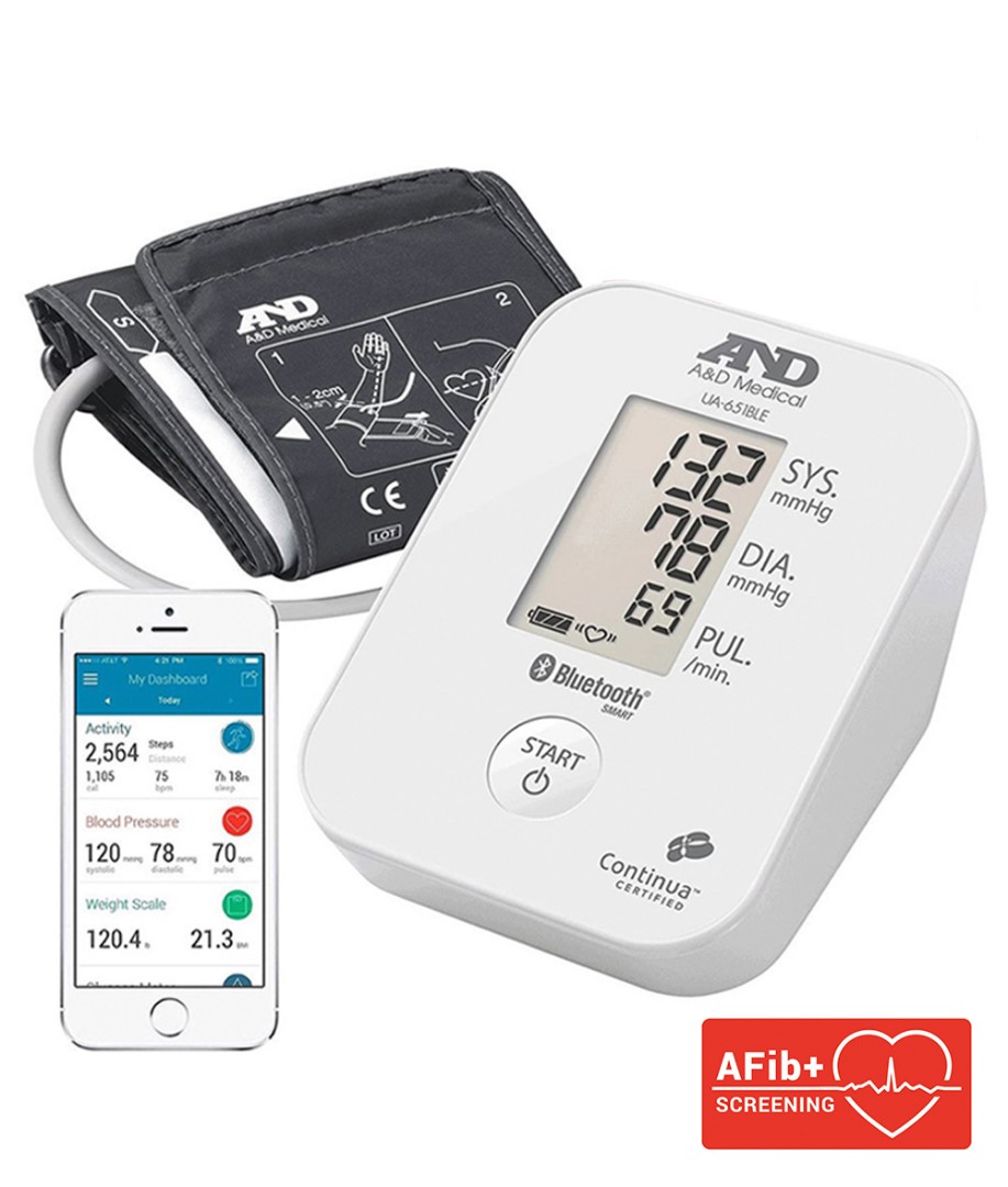 A & D 藍牙電子血壓計 UA651BLE / PLUS 自動血壓計 手臂式 Blood Pressure Monitor, 手提電話