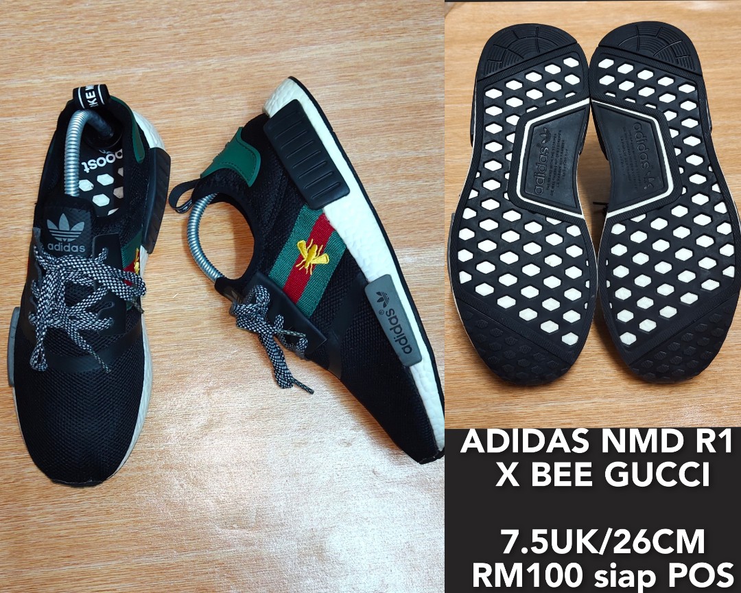 asesinato Psicologicamente perder ADIDAS NMD R1 X BEE GUCCI, Men's Fashion, Footwear, Sneakers on Carousell