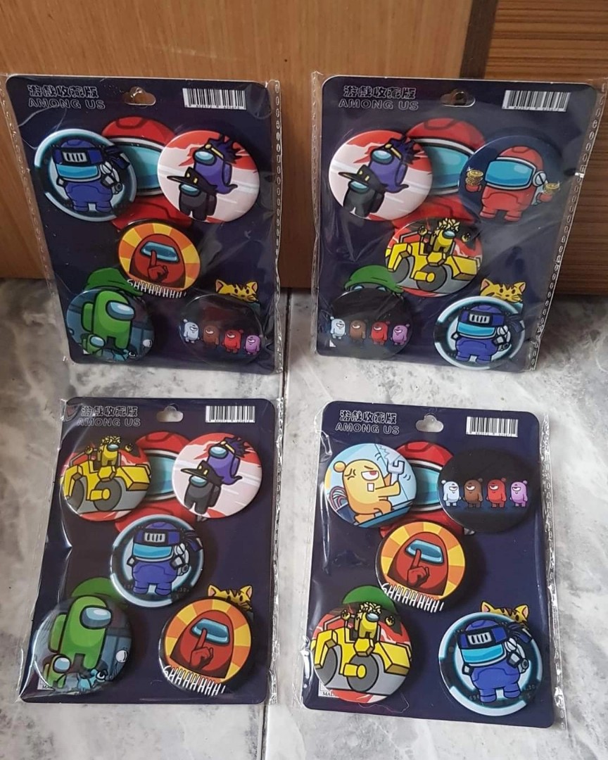 (New items) Among us badges (in set), Everything Else on Carousell