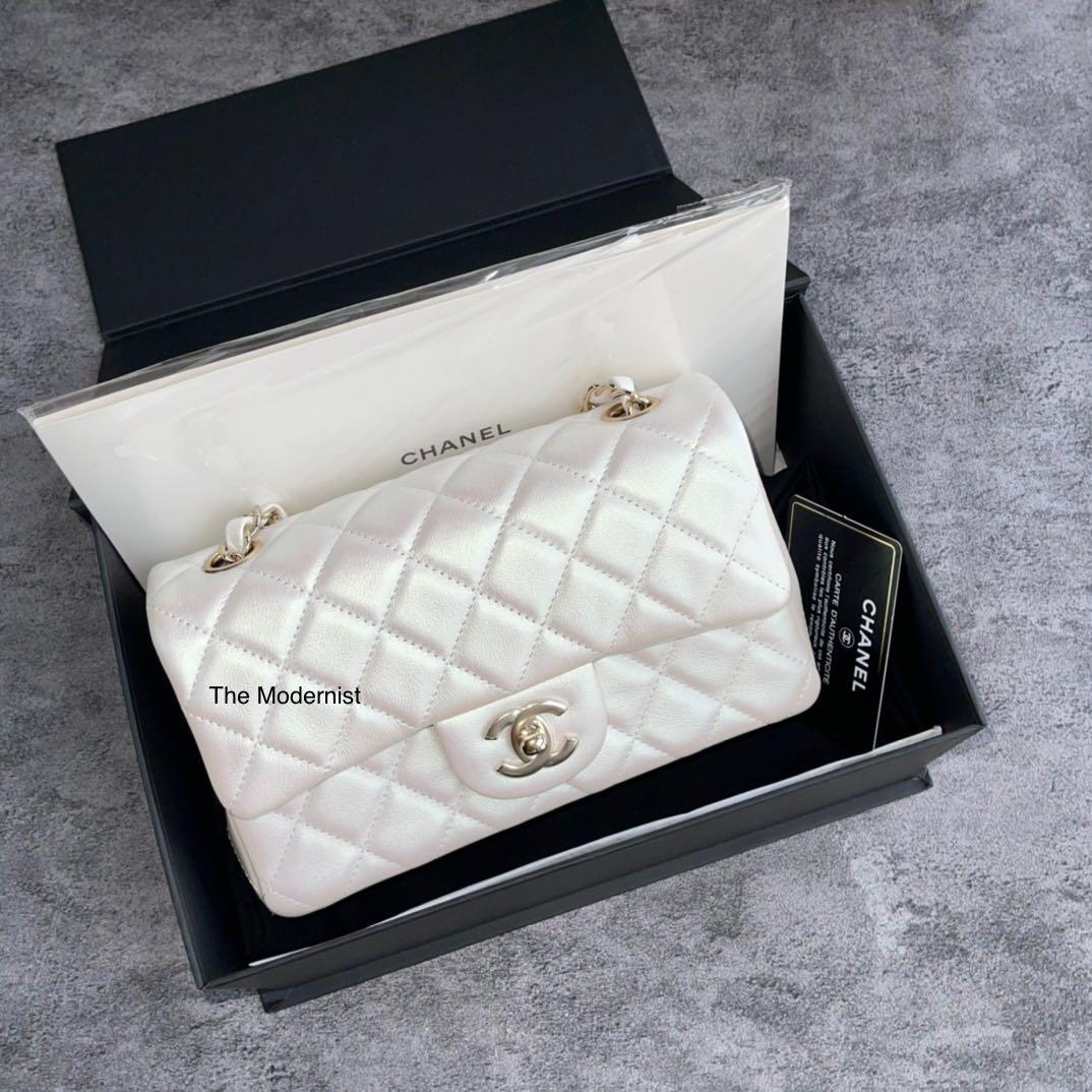 Chanel white iridescent best sale