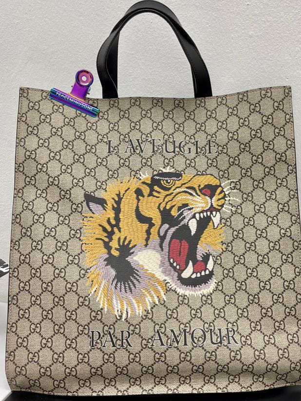 Gucci tiger tote bag deals