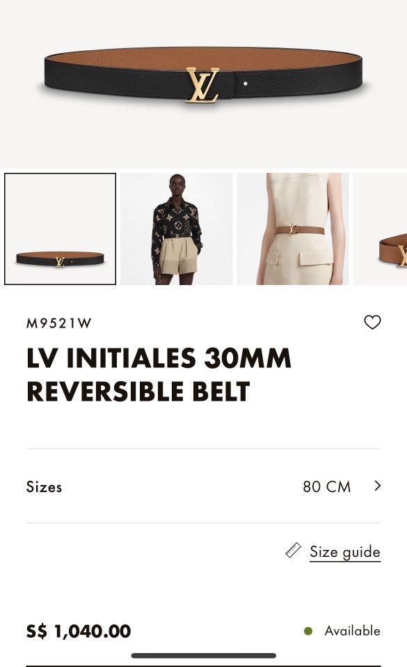 Louis Vuitton Belt Size Guide