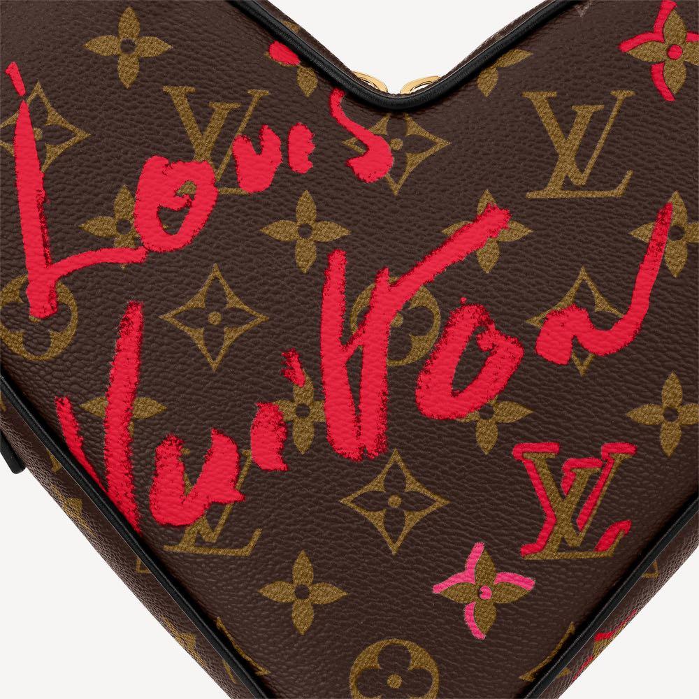 Pre-owned Louis Vuitton Sac Coeur Heart Shoulder Monogram Red In Default  Title