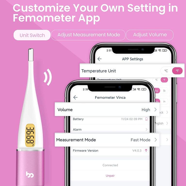 BASAL Femometer vinca ii Purple for Ovulation, Femometer Intelligent