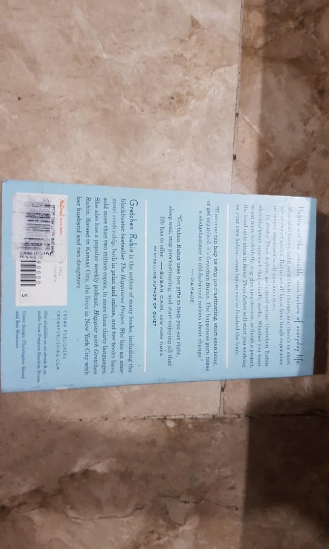 Better that Before by Gretchen Rubin (Category: Storybooks) located in Antipolo. Submitted by cluttercleanup (Listing ID 1106575142, Image 2). Description: .