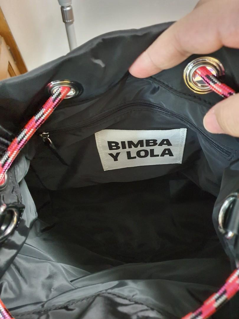 Bimba y Lola small logo-plaque tote bag, Black