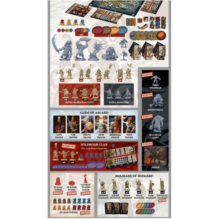 *Corebox FULLY PAINTED* Blood Rage Kickstarter Viking Boardgame CMON ...