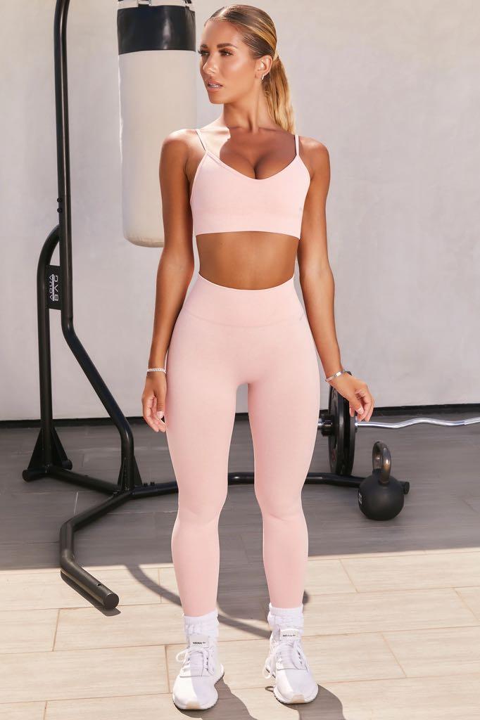 Bo+Tee BoandTee pink leggings, Women's Fashion, Activewear on