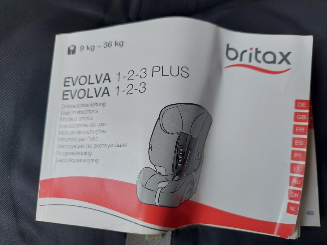 Britax evolva online 123 plus manual