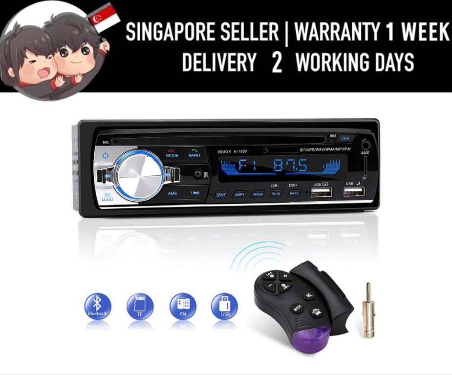 CENXINY K7850 Car Radio Bluetooth HandsFree 1 DIN Car Stereos with USB