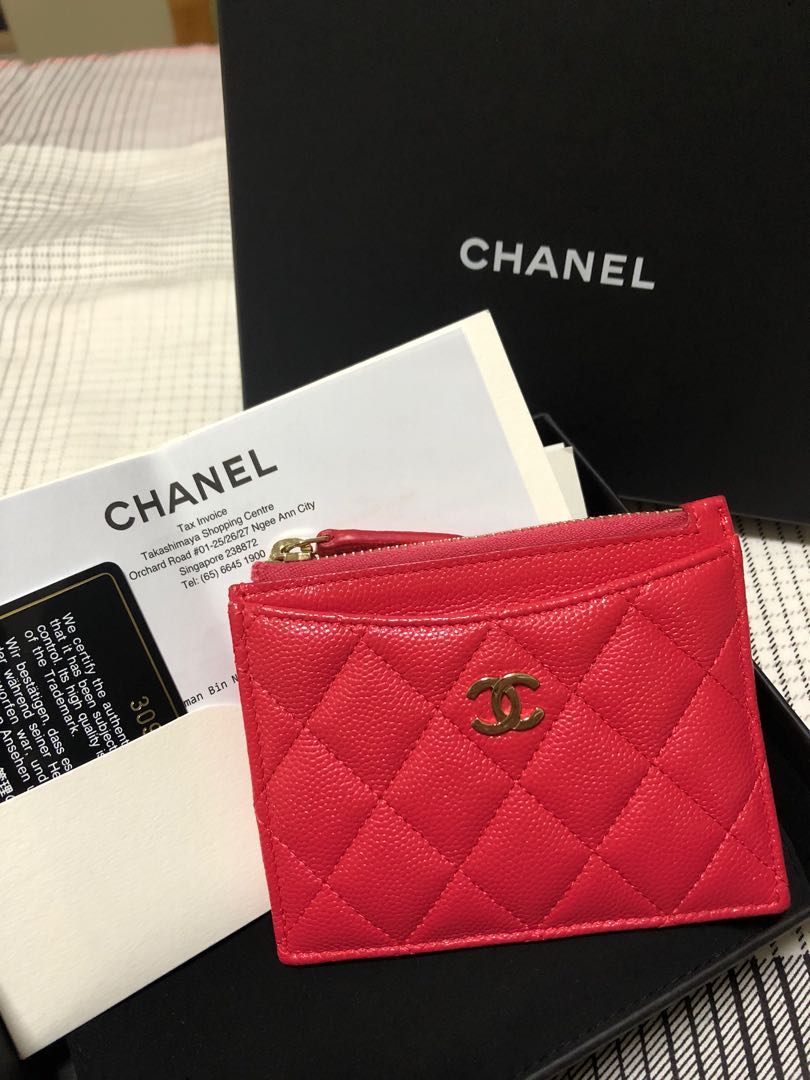Chanel zip card holder, Women's Fashion, Bags & Wallets, Wallets