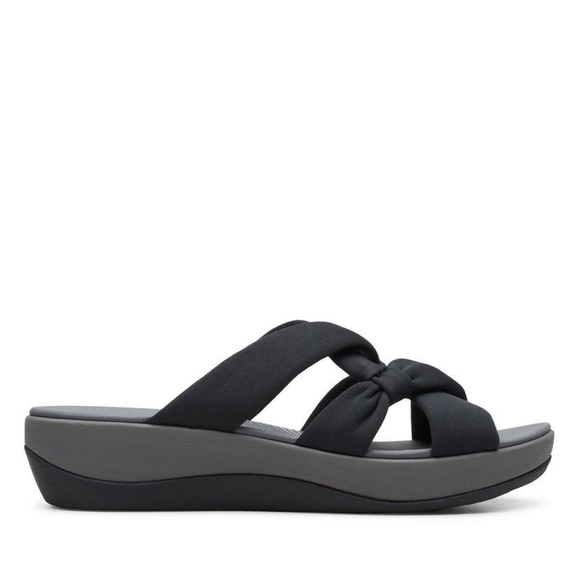 Clarks UK3 Women s Casual Arla Rae Black Solid Textiles Sandal Women s Fashion Footwear Sandals on Carousell