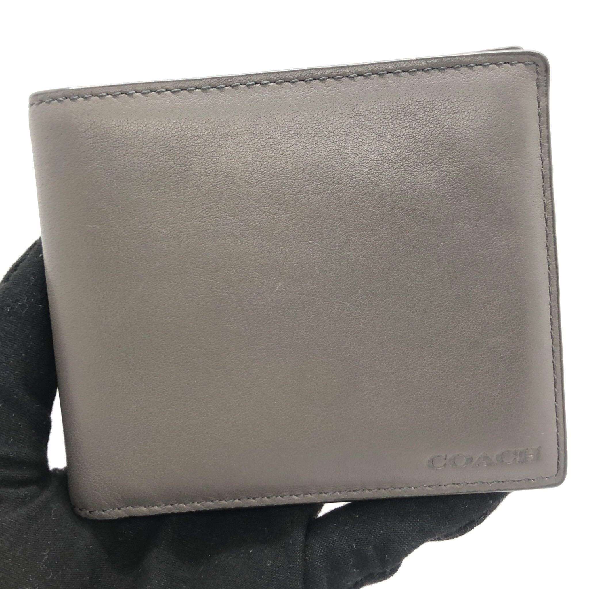 COACH GREY BI-FOLD WALLET 217015308 ), Men's Fashion, Watches & Accessories,  Wallets & Card Holders on Carousell