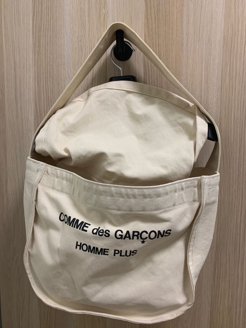 Comme Des Garcons Homme Plus CDGHP Logo Canvas Messenger Bag