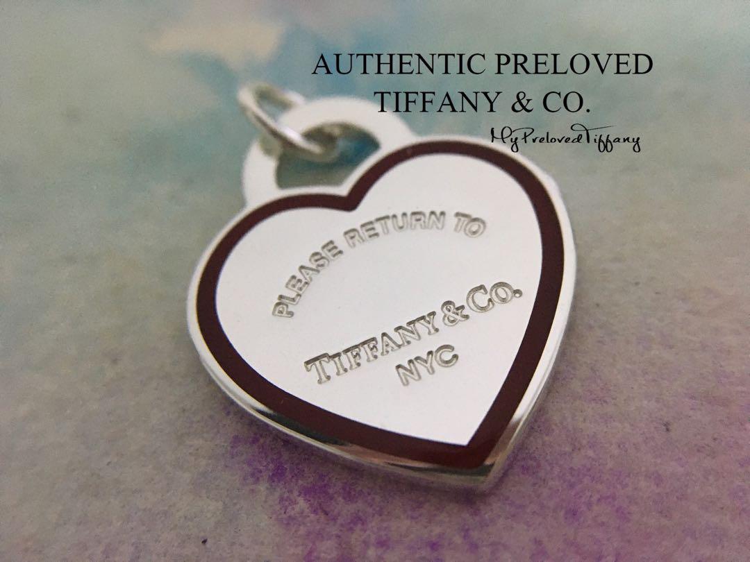Tiffany red top heart charm