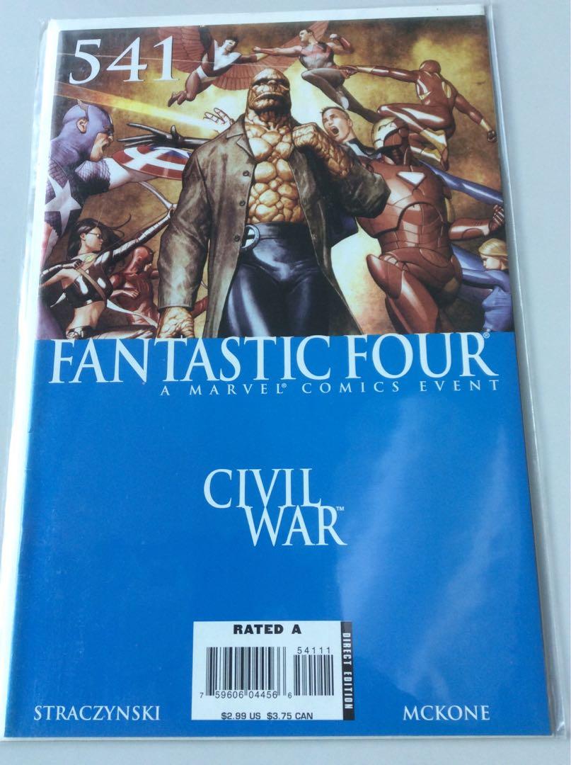 Fantastic Four Comics (Category: Comics & Manga) located in Pasig City. Submitted by missbazaarista (Listing ID 1106611245, Image 1). Description: 🌸 Onhand, in good condition 🌸 MOP: BPI 📚Fantastic Four Vol. 1 #541 - P200 📚Fantastic Four Vol. 1 #504, 505, 506 (Sold as Set) - P700 📚Fantastic Four Vol. 1 #563 - P200 📚Fantastic Four Vol. 4 #2 - P200 📚Fantastic Four vol. 1 #541 (Part of Civil War Event) Details: ▪️ Published: February, 2007 ▪️ 