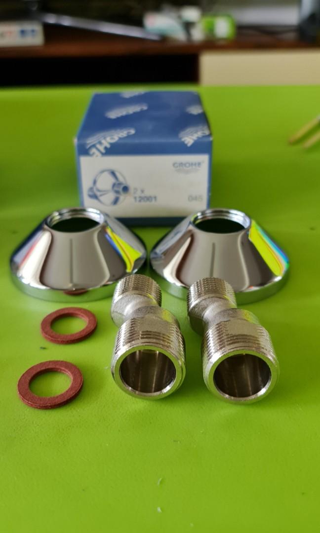 Grohe shower mixer wall pipe cover, Furniture & Home Living, Bathroom