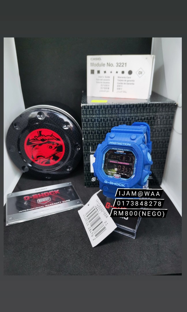 G shock petak best sale biru