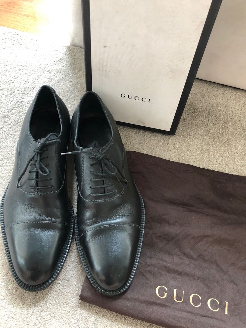 mens gucci black shoes