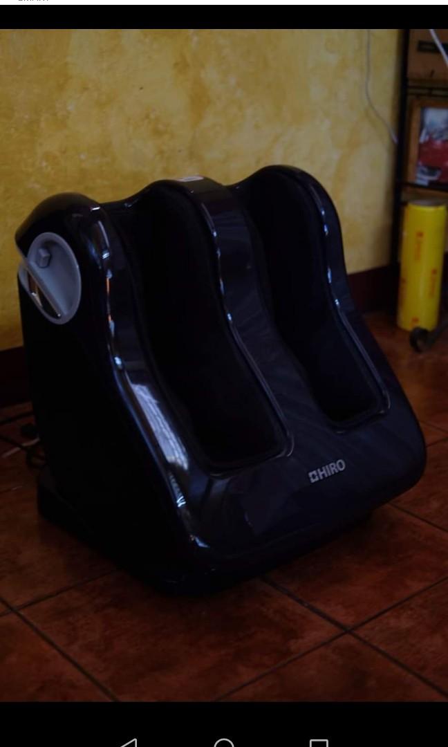 HIRO FOOT MASSAGER (Category: Massage Devices) located in San Pedro. Submitted by marwin2020 (Listing ID 1106486762, Image 2). Description: For sale BUY Me: ✔ HIRO Foot Massager ✔ Modle No.: H48 ✔ Power: 70 watts ✔ Gross weight: 17.6kg ✔ Net weight: 14.9kg ✔ Voltage: 220 -240V 👌 switch button hard to press but its working properly 👌 Setting button is all working 👌 In perfect condition rfs: Di nman ginagamit nego pa konte po.