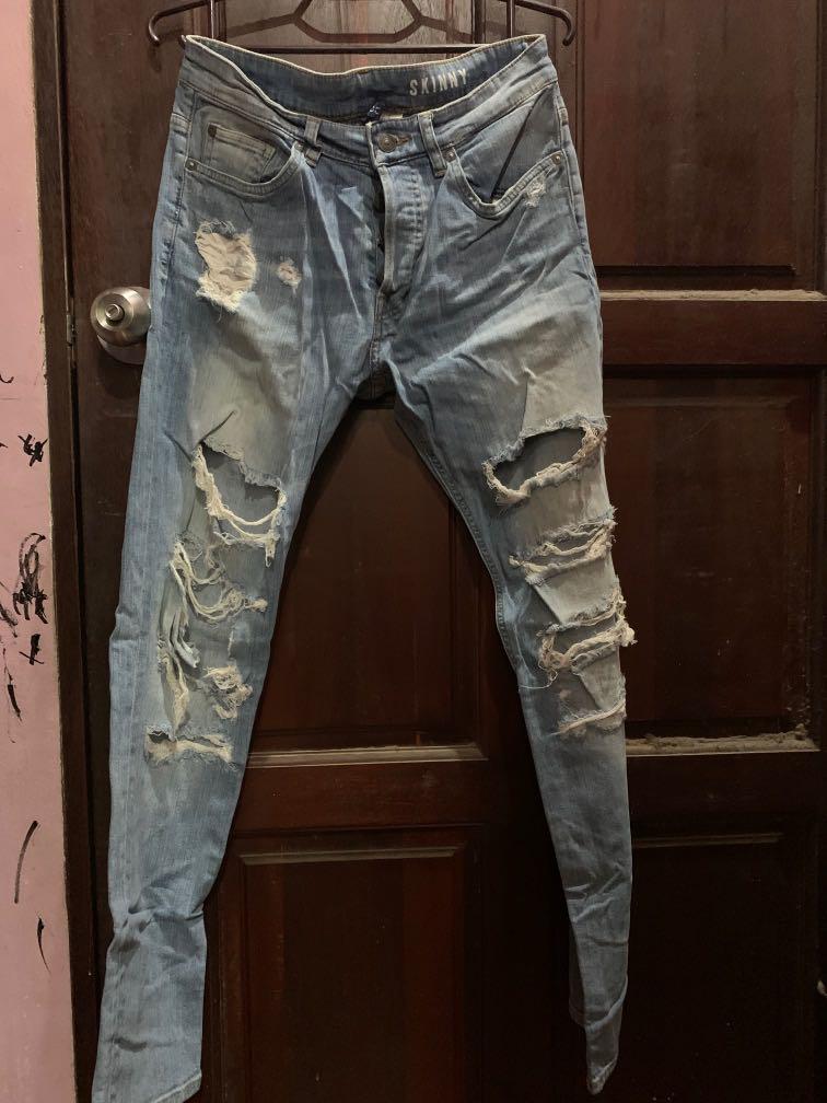 H&m ripped skinny jeans online