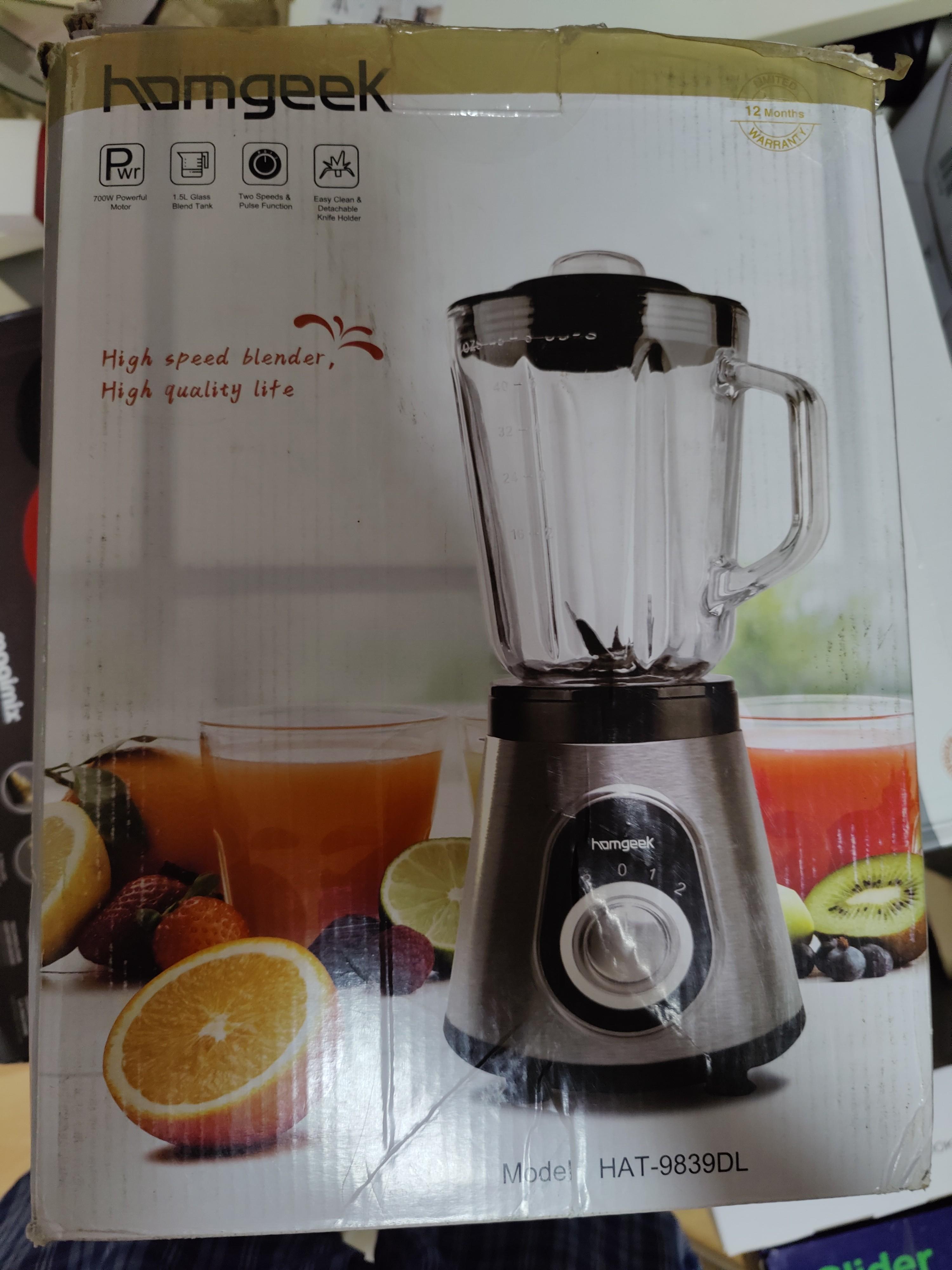 Homgeek blender ModelHAT9839DL, TV & Home Appliances, Kitchen