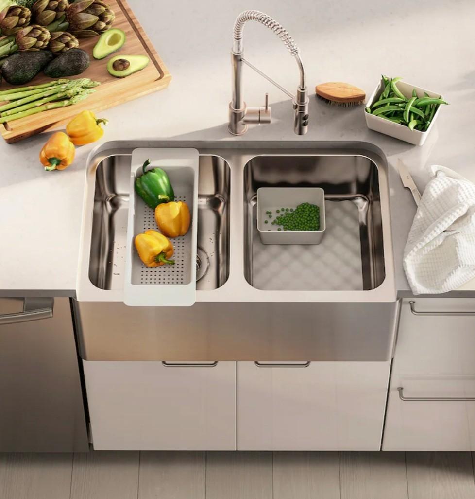 IKEA Grey Colander/ Dish Drainer, Furniture & Home Living, Kitchenware