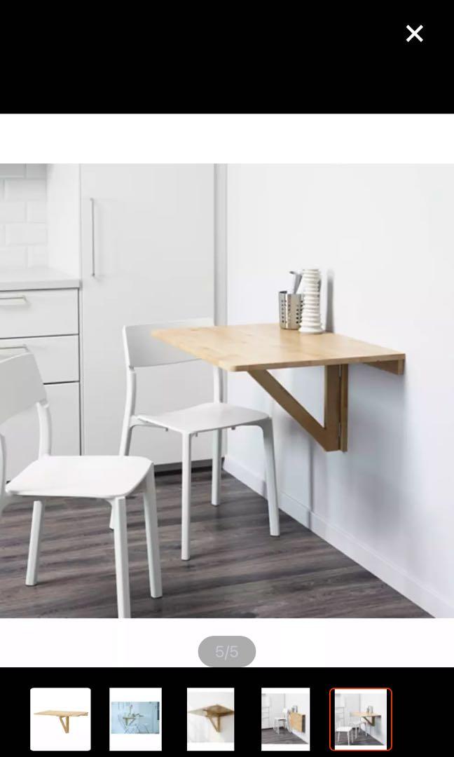 IKEA NORBO discontinued item wall mounted drop leaf table