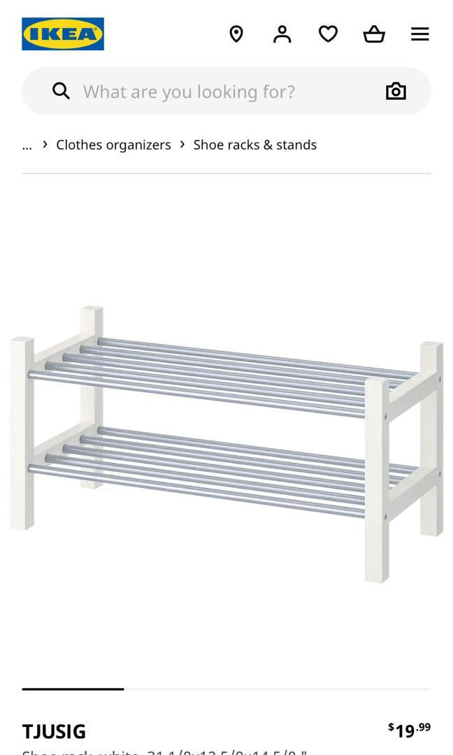Tjusig shoe rack white 2025