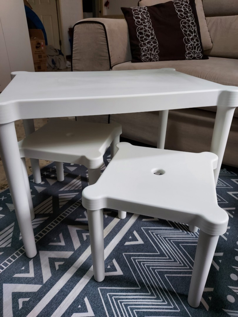 Ikea Utter Table and Stools Set, Babies & Kids, Baby Nursery & Kids ...
