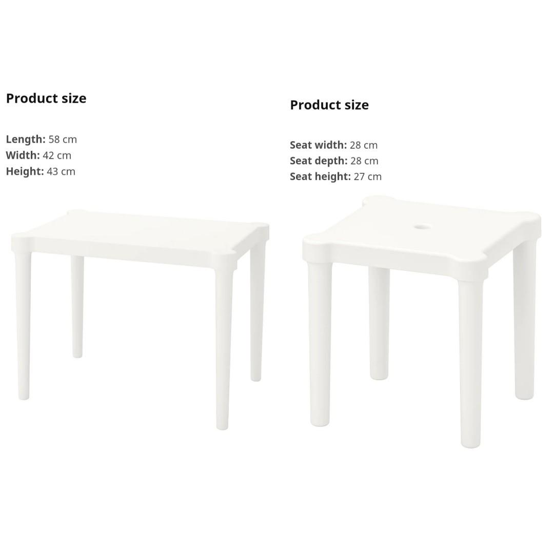 Ikea Utter Table and Stools Set, Babies & Kids, Baby Nursery & Kids ...
