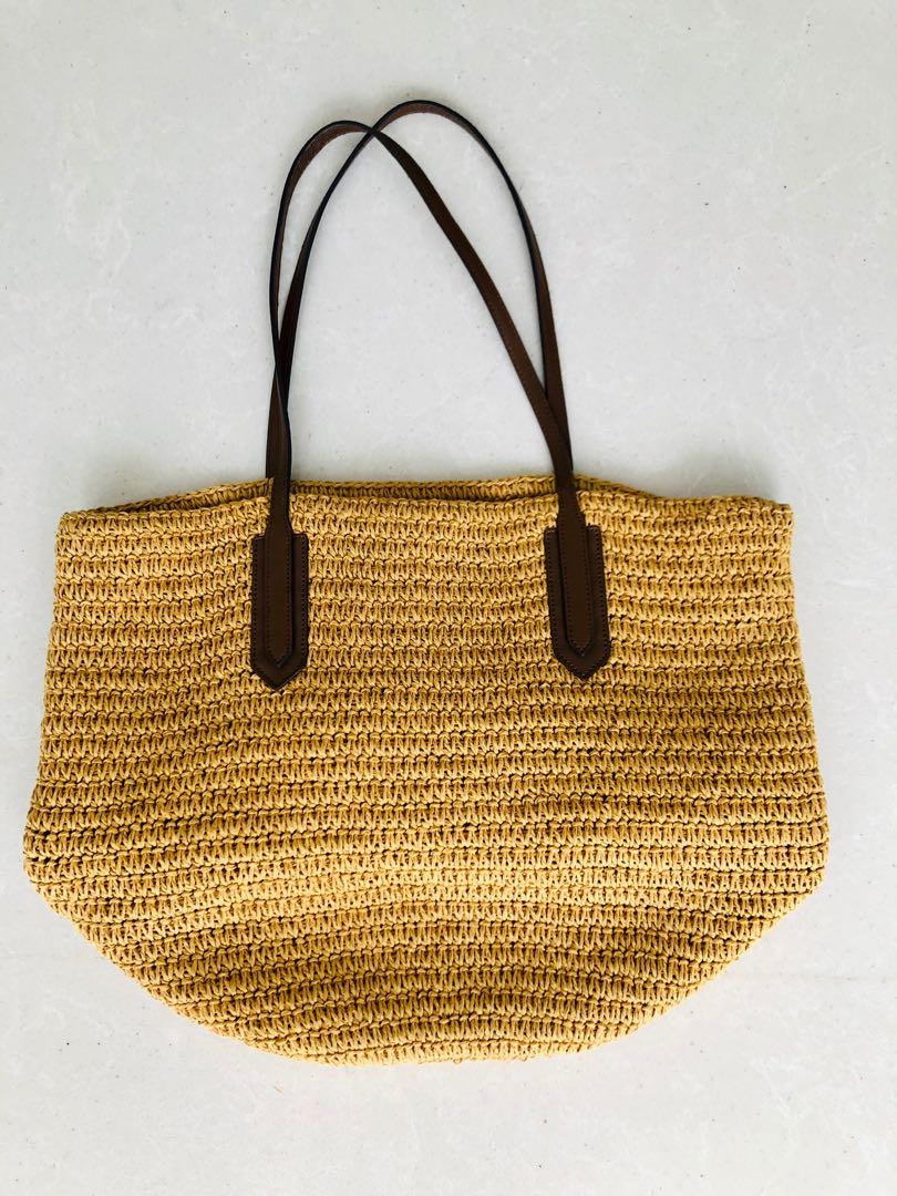 J crew straw market tote best sale