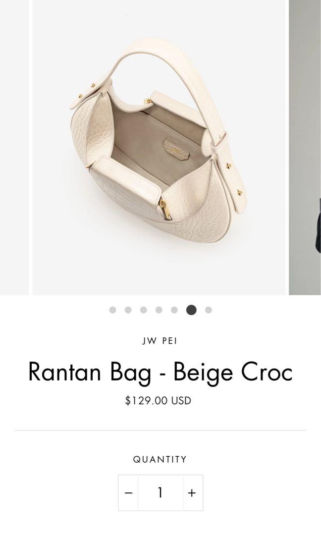 JW Pei Rantan Bag - Beige Croc, Women's Fashion, Bags & Wallets ...