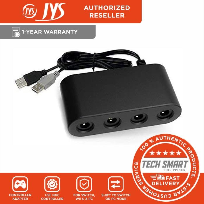 JYS GameCube Controller Adapter GC NGC Adapter for Nintendo Switch, Wii U and PC (Category: Others) located in Manila. Submitted by techsmartph (Listing ID 1106558838, Image 1). Description: * The gamecube controller adapter is your best choice to play Super Smash Bros on Nintendo Switch.Up to eight GC controllers use at the same time(Need two adapter). * Easy to use by shifting to Switch or PC mode by using the switch located on the side,no driv
