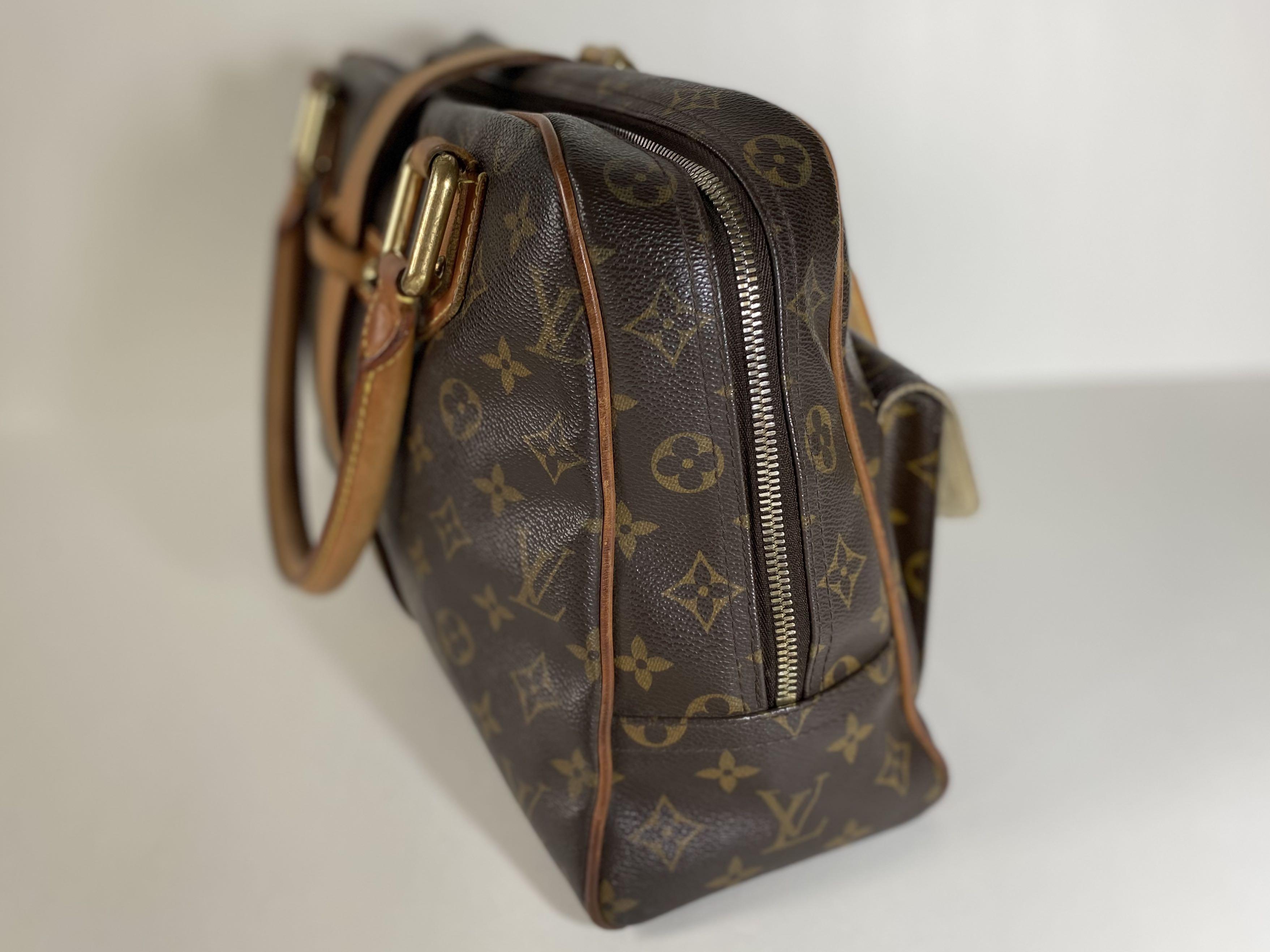 Authentic Louis Vuitton LV Hand Bag Shelton Beige Monogram Matt w LV Dust  bag