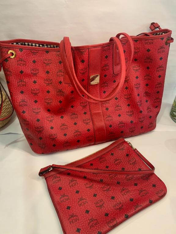 Mcm red handbag sale