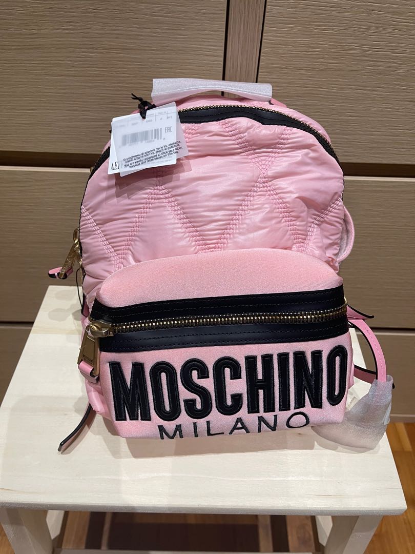 Pink moschino backpack outlet