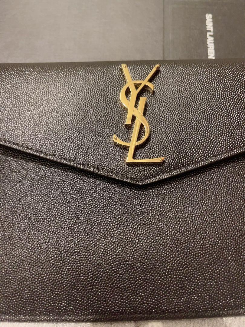 Saint laurent uptown discount matelasse leather envelope clutch