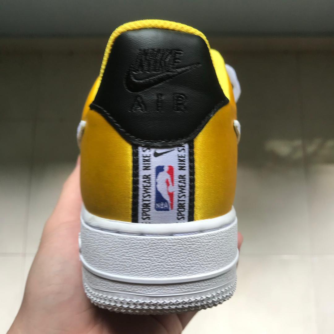 Nike Air Force 1 NBA Yellow Men s Fashion Footwear Sneakers on