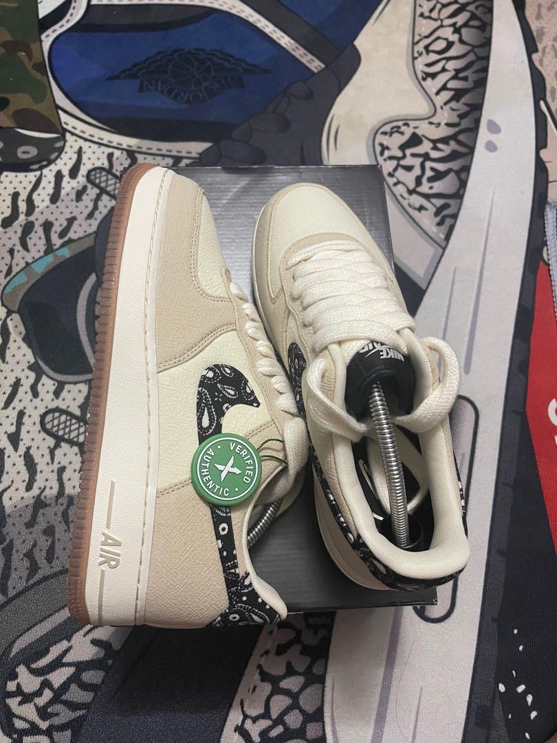 Nike Air Force 1 Paisley Swoosh, 男裝, 鞋, 波鞋- Carousell