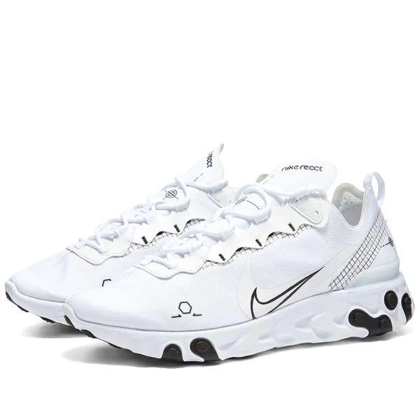 Nike React Element 55 Gel Black and white Men s Fashion