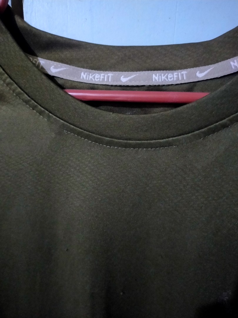 Olive Green Nike Drifit Shirt, Men's 