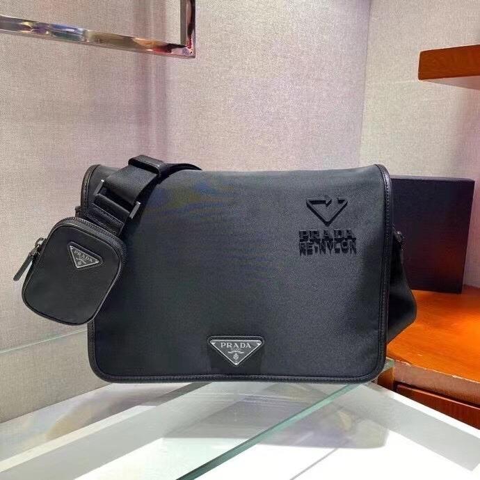 PRADA Re Nylon and Saffiano leather shoulder bag