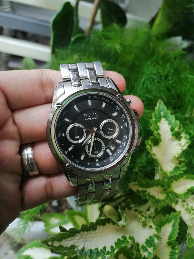 Relic chronograph watch price sale