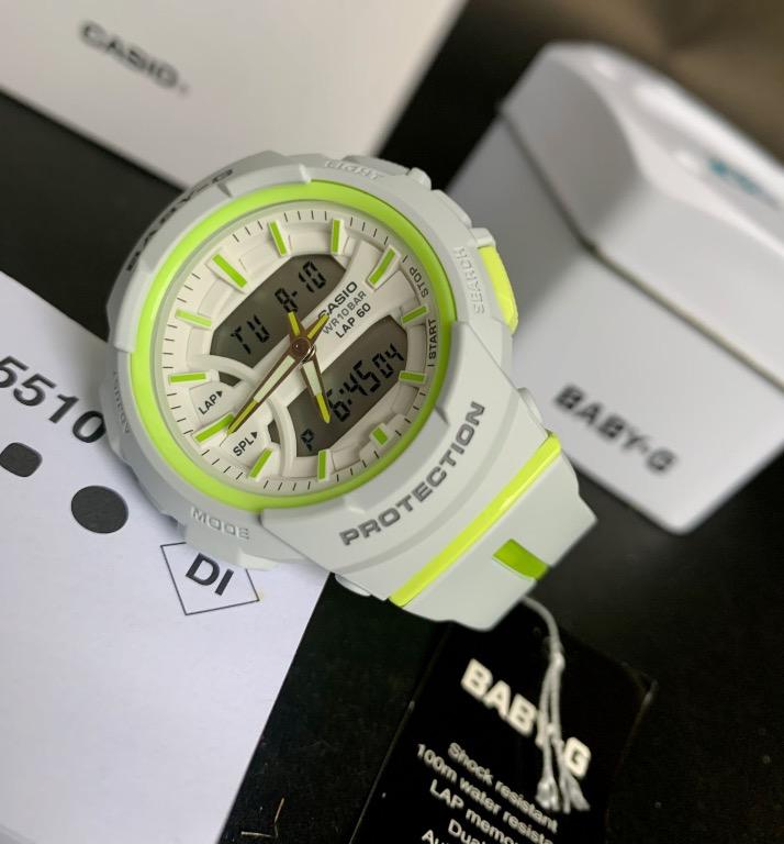 SALE BNEW AUTHENTIC Casio Baby G BGA240L 7A Runner Anadigi Grey Apple Resin Watch P4 950 Women s Fashion Watches Accessories Watches on Carousell