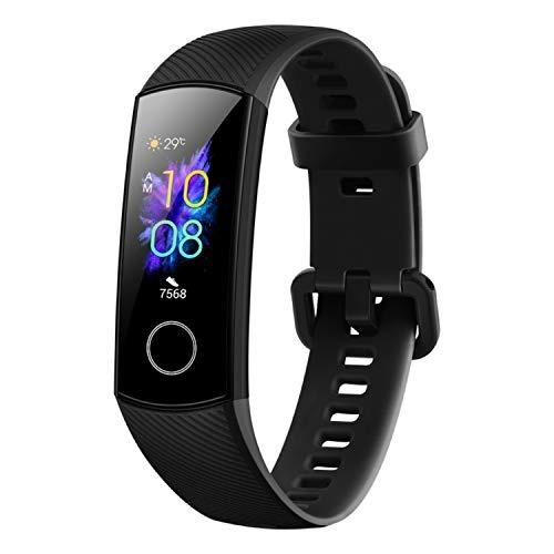 SALE HONOR Band 5 Smart Wristband Fitness Tracker with Heartrate Monitor Blood Oxygen Sensor Calorie Tracker Sleep Tracking and Full Colour Touch Screen Water Resistant up to 50m Black Mobile Phones