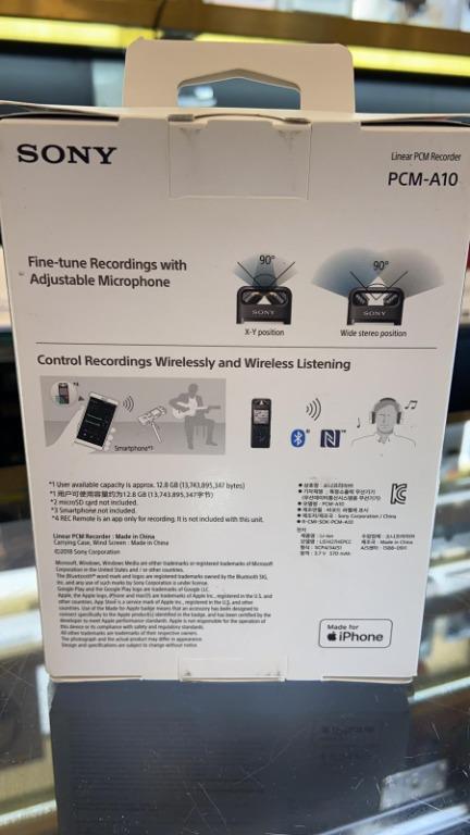 SONY PCM-A10 高音質無線錄音筆, 帶藍牙/NFC功能, 音響器材, 錄音機