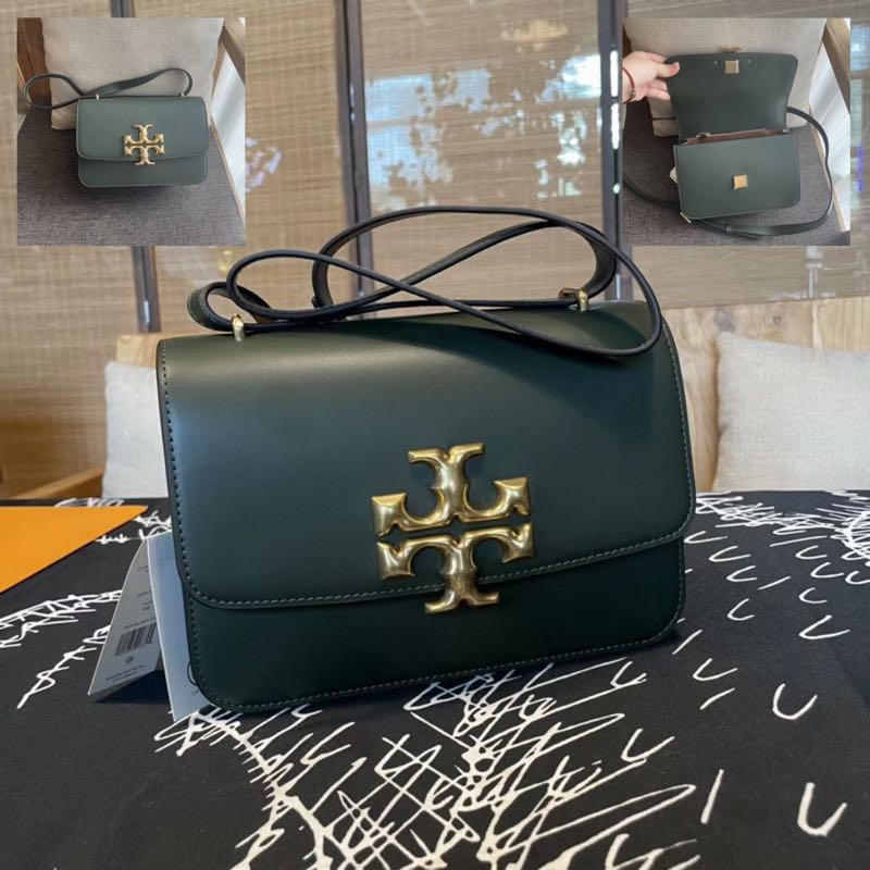 TORY BURCH Eleanor Convertible Shoulder Bag 83009 Dark Ivy, Women's  Fashion, Bags & Wallets, Shoulder Bags on Carousell