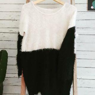 Two-tone furrknit